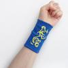 1 Pair Sports Bracer Ergonomic Good Elasticity Breathable Knitted Print Protect The Wrist Great Ventilation Universal Basketball Running Wrist Guards