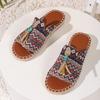 Bohemian Flat Slippers Women's Summer Fringed Beach Sandals Color Matching Large Size