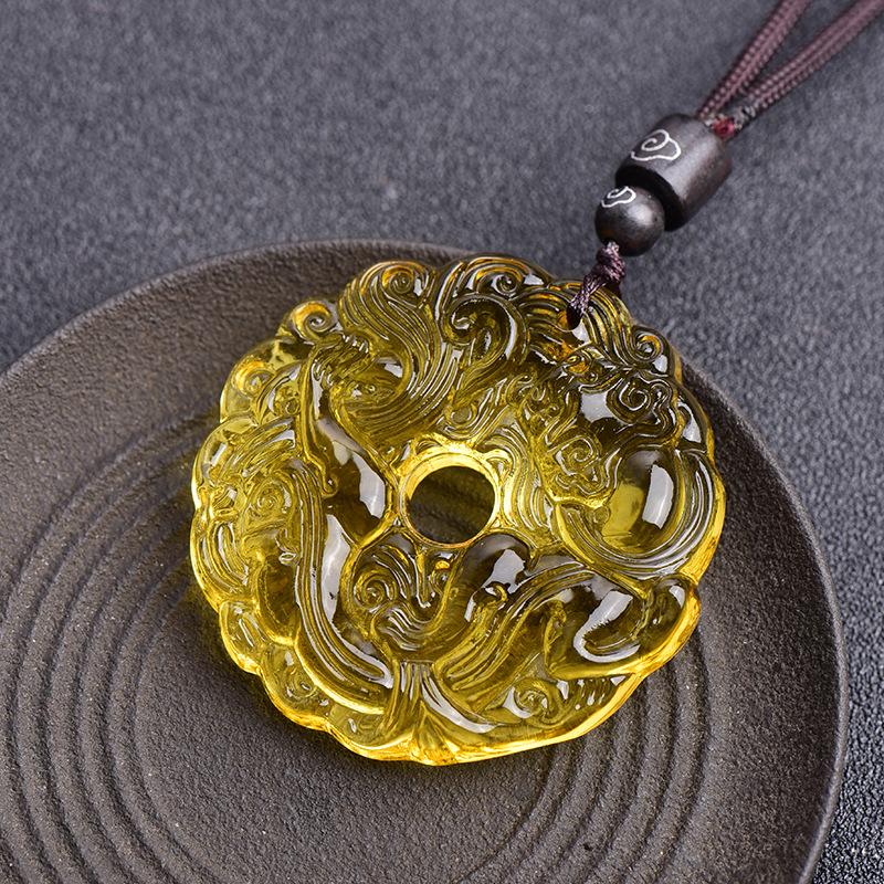 New Golden Cicada Pendant Pixiu Fox Safety Buckle Jewelry Pendant Necklace