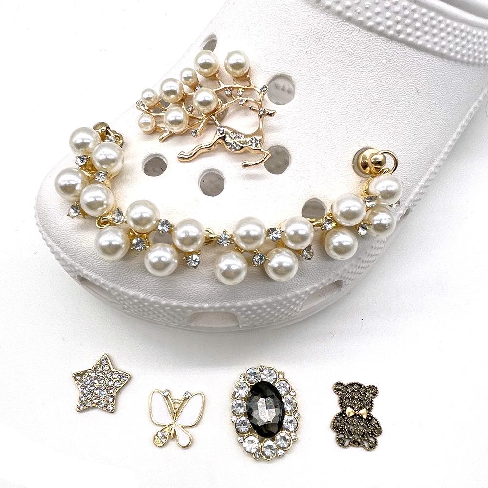 Nuovo 1 Pezzo Decorazione Scarpe Charms per Scarpe Catena per Donna Diamante Charms per Scarpe per Zoccoli Sandali Gioielli Accessori Scarpe Donna Uomo