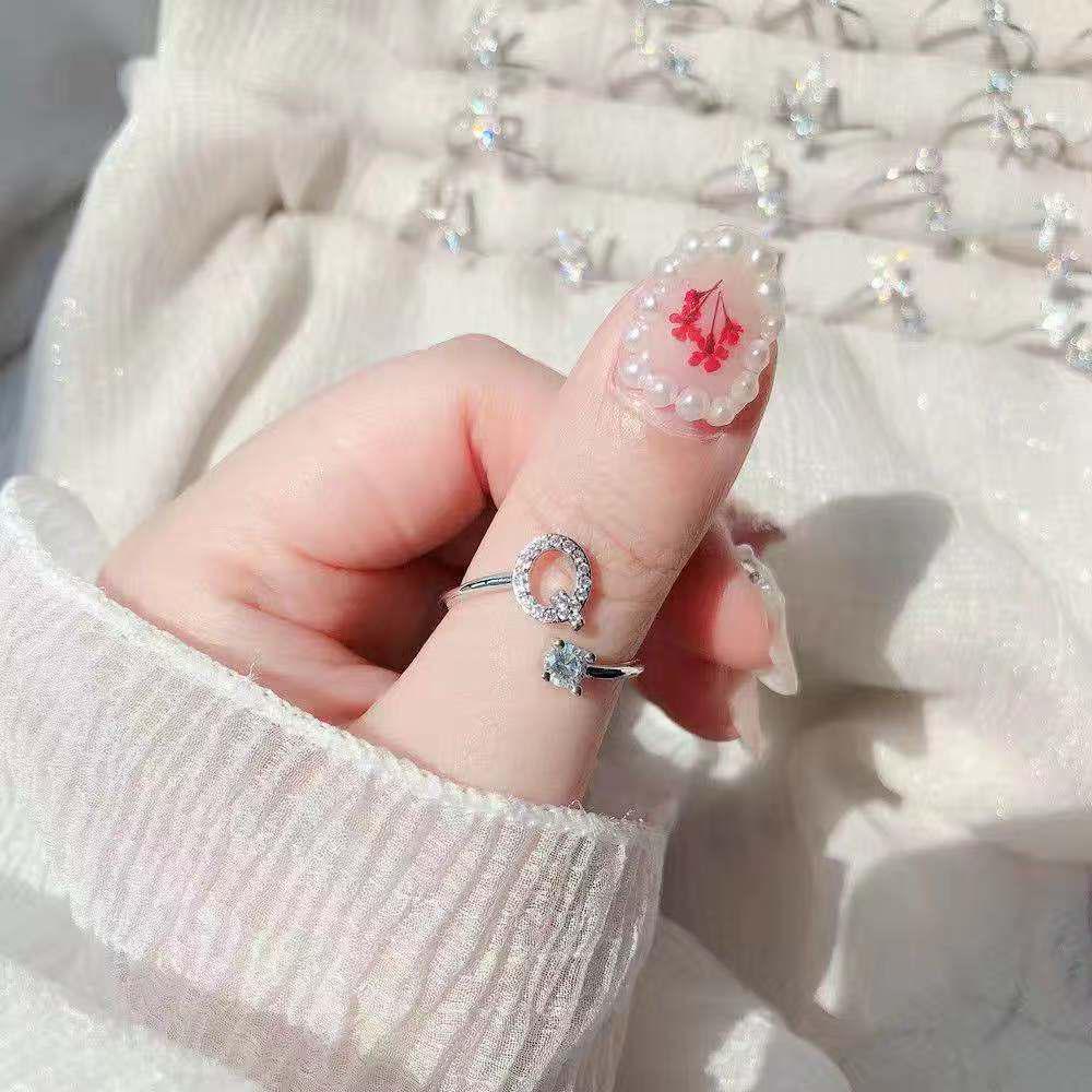 Adjustable Alphabet Rings: Trendy Japanese & Korean Student Accessories