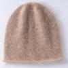 Cappello da adulto in puro cashmere spazzolato, protezione per le orecchie, piccolo cappello versatile in lana, cappello invernale lavorato a maglia arricciato per uomo e donna