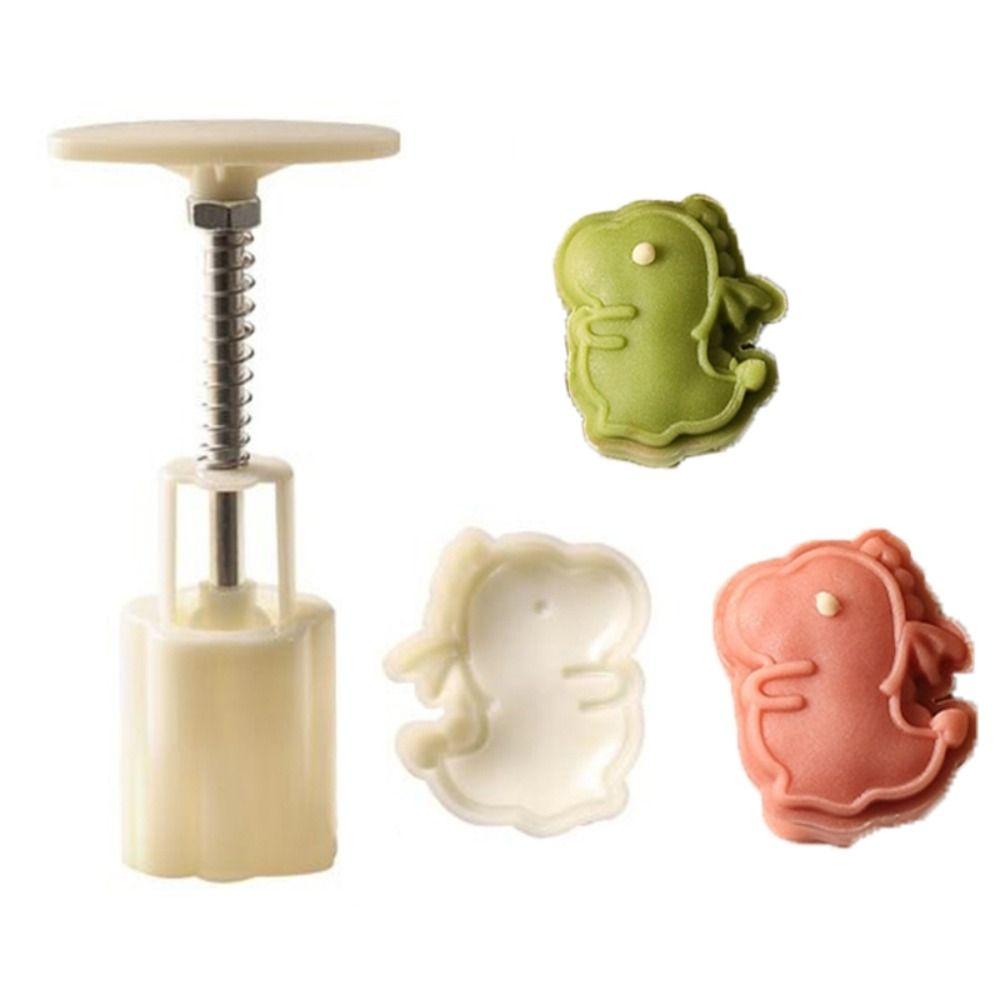 

Hand Pressure Mooncake Molds Hand-Making Dinosaur Shaped Mooncake Moulds Mung Bean Cake