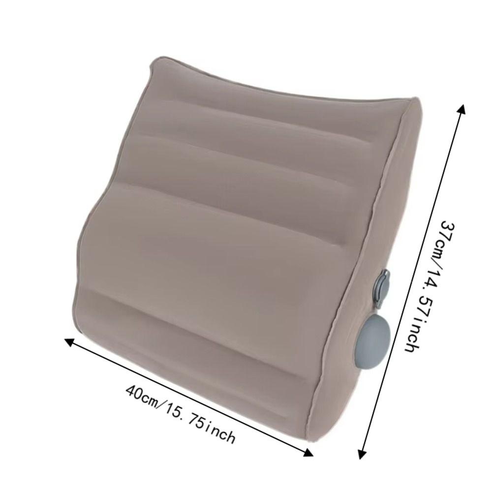 Portable Inflatable Waist Pillow Thickened Lumbar Support Pillow Travel Backrest Pad Travel