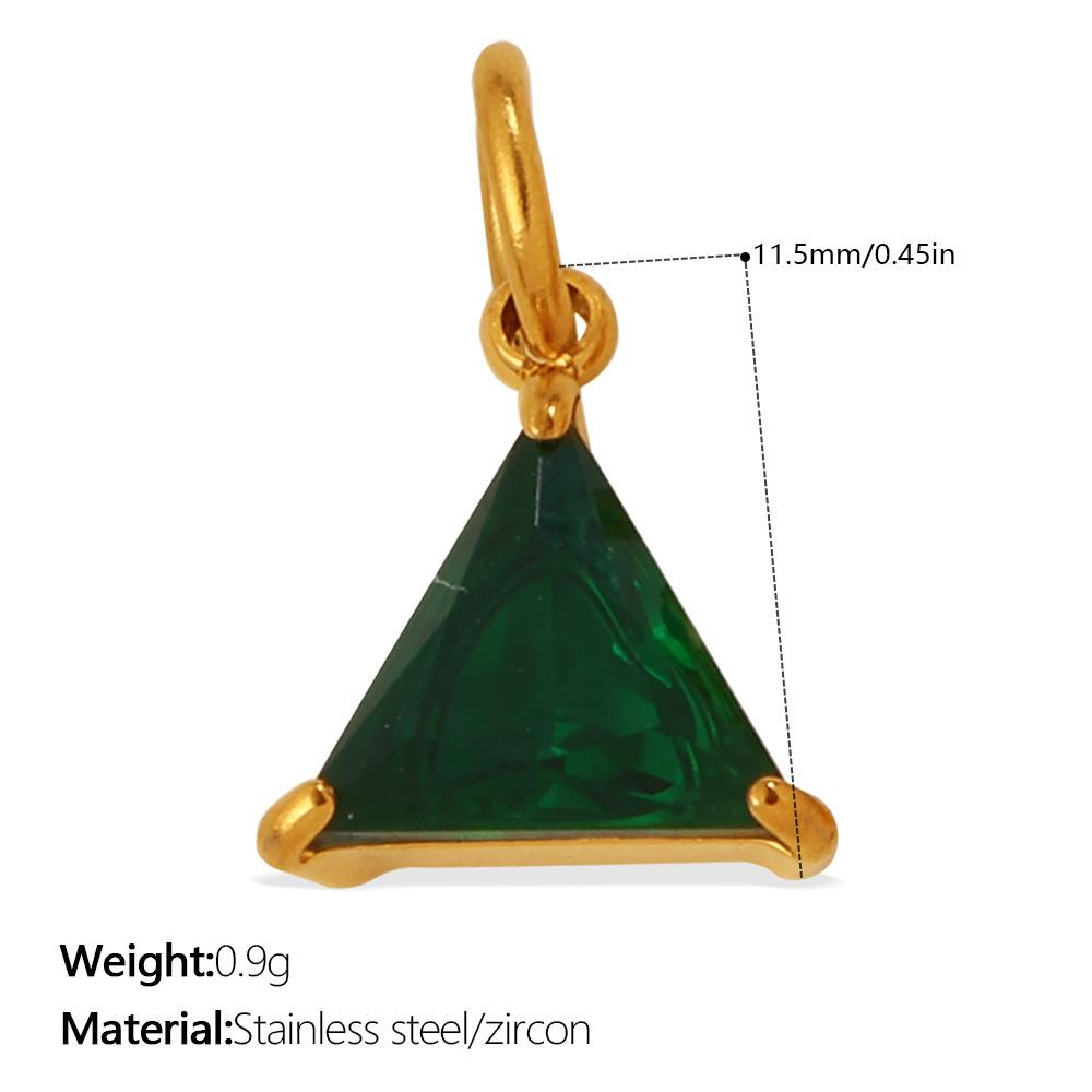 Colorful Diamond Geometric Pendant Light Luxury Niche Multi-Color Multi-Shape Zircon Jewelry Accessories