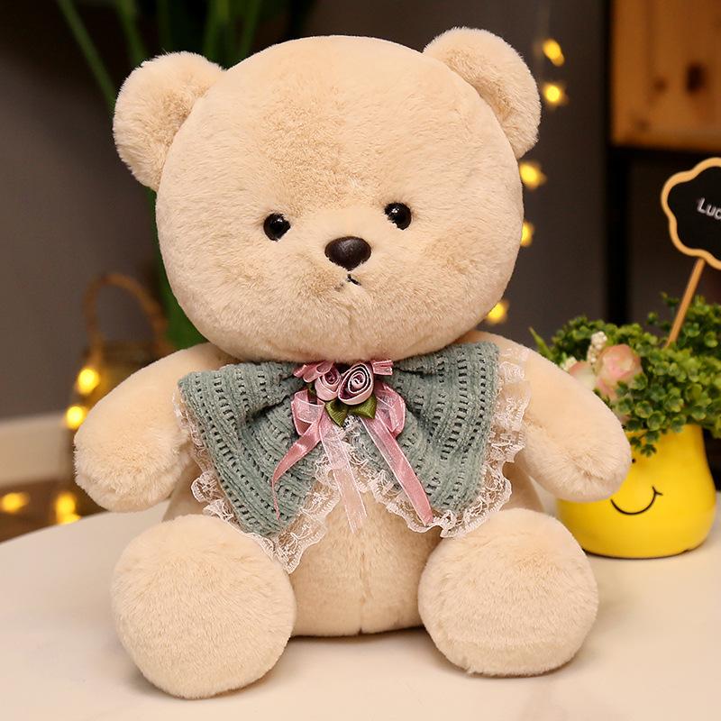 Cute Stuffed  Bear Dolls Soft Plush Toys Pink Blue Kawaii Cotton Cartoon Animals Wedding Gifts Baby Birthday Christmas Toys