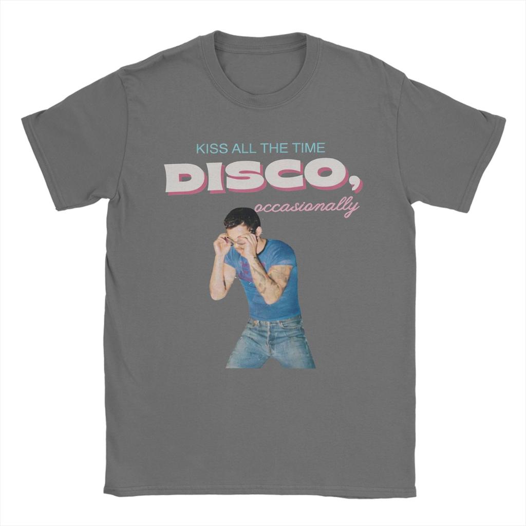 Harrys Styles Kuss Immer Disco Gelegentlich T-Shirt für Unisex 100% Baumwolle T-Shirt Rundhals T-Shirt Kurzarm Kleidung