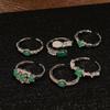 Emerald Series Open Ring Niche Design Simple Fashion Light Luxury Accessories Women