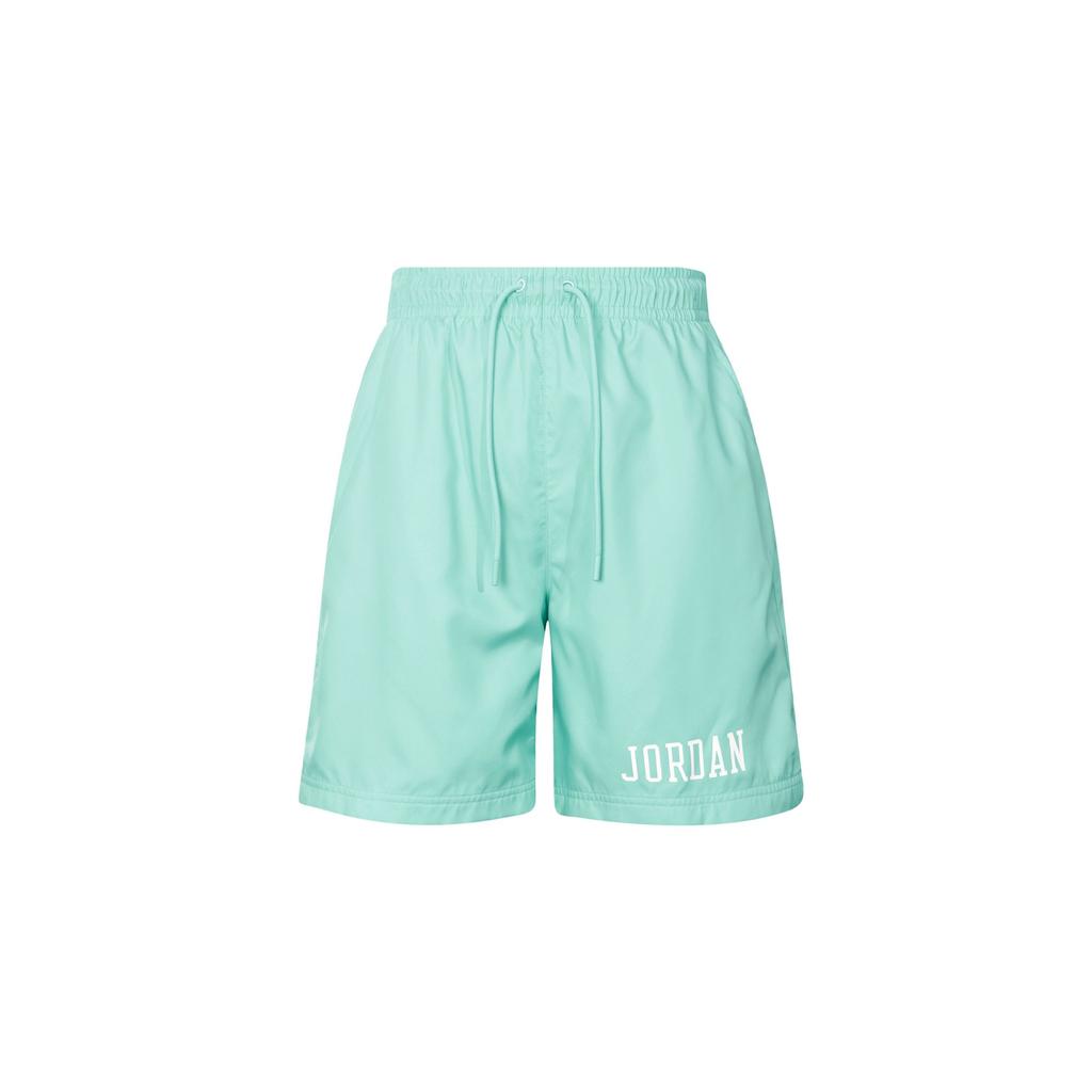 Jordan Essentials Alphabet Drawstring Mid-Waist Versatile Sports Shorts Men Bottoms Rising-Emerald FQ4566-349
