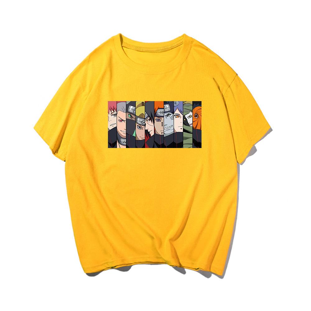 Naruto short-sleeved T-shirt men's and women's summer cartoon trendy brand pure cotton half-sleeved teen student parent-child top