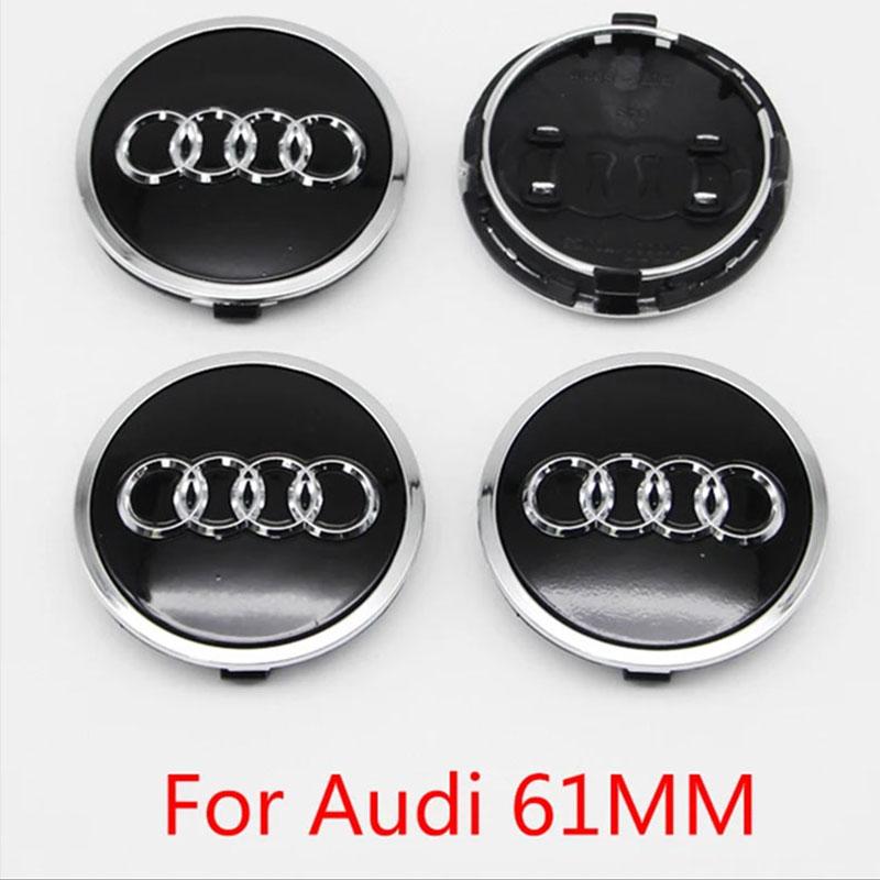 For Audi 8V4PCS 60mm 61mm 68mm 69mm 77mm Car Wheel Center Cap Hub Cover Badge For Audi A6 A3 A4 A5 A6 Q2L Q3 Q5 Q7 Q8 R8 Hubcap Accessories