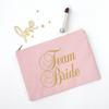 Team Bride Makeup Bag Bachelorette Party Cosmetic Bags Bridesmaid Toiletries Organizer Female Storage Make Up Case Wedding Gifts