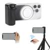 For Magsafe Magnetic Bluetooth-Compatible Shutter Phone Hand Grip 1/4inch Screw Selfie Handle Phone Holder for iPhone 16 15 Vlog
