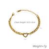 Gold And Silver Two-Color Cuban Chain, Love Diamond-Encrusted Bracelet, Multi-Layer Stacking Design, The Same Hip-Hop Style Jewelry For Men And Women