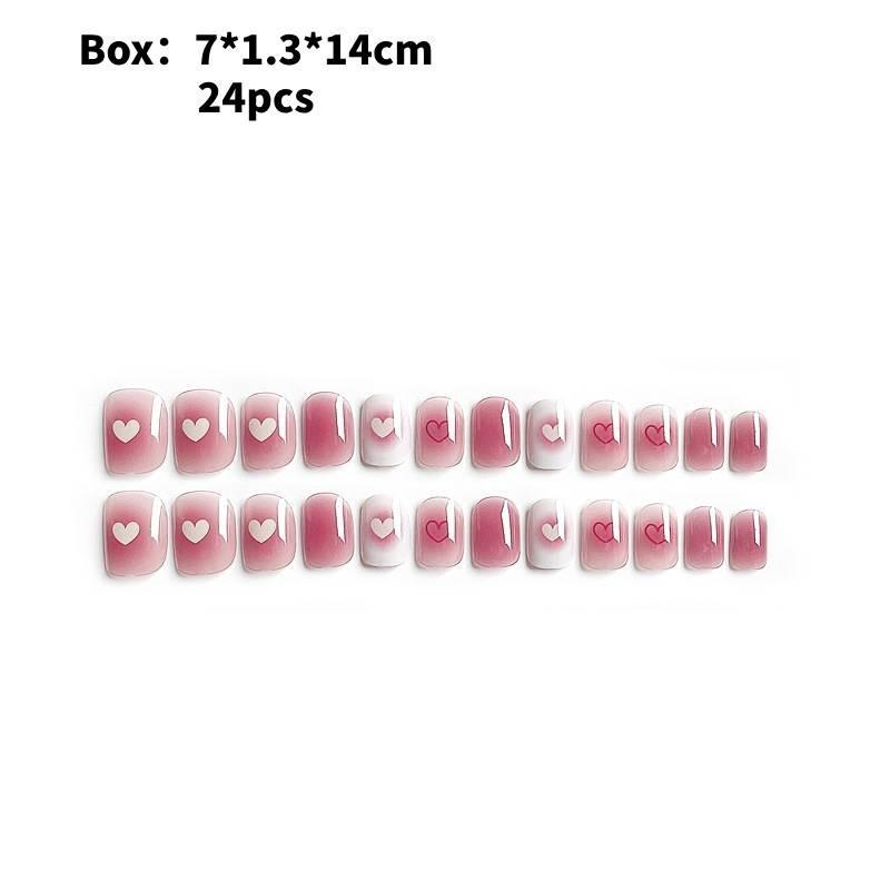 Nail Wear Art Sticker Fashion Simple Short Heart Removable Nail Style Patch