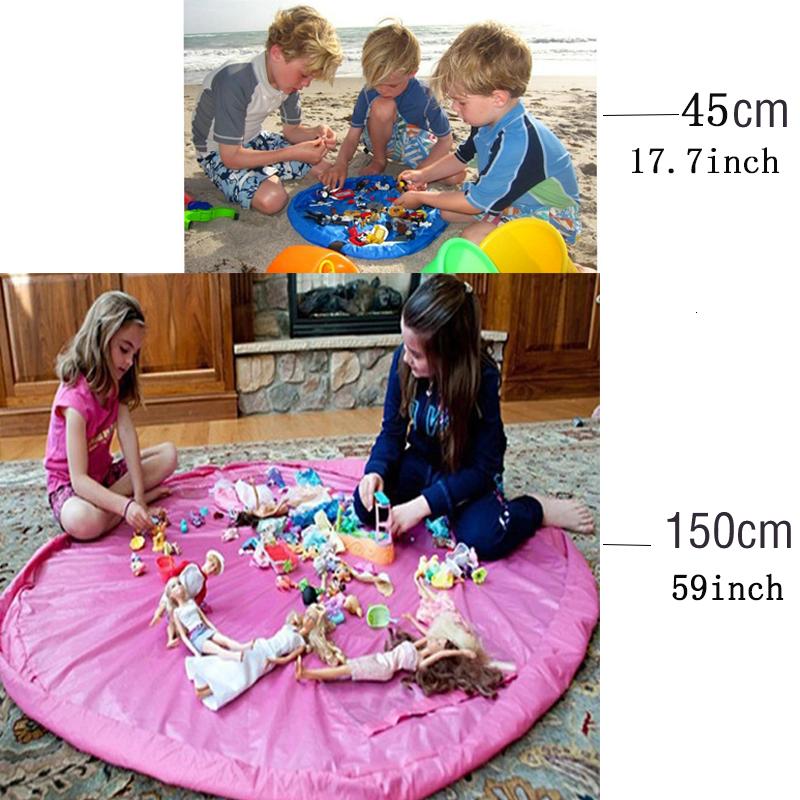 Kinder Spielzeug Kissen Spielzeug Aufbewahrungstasche Groß Sauberer Organizer Spielmatte Langlebige Baustein Spielzeug Aufbewahrungstasche Outdoor Matte