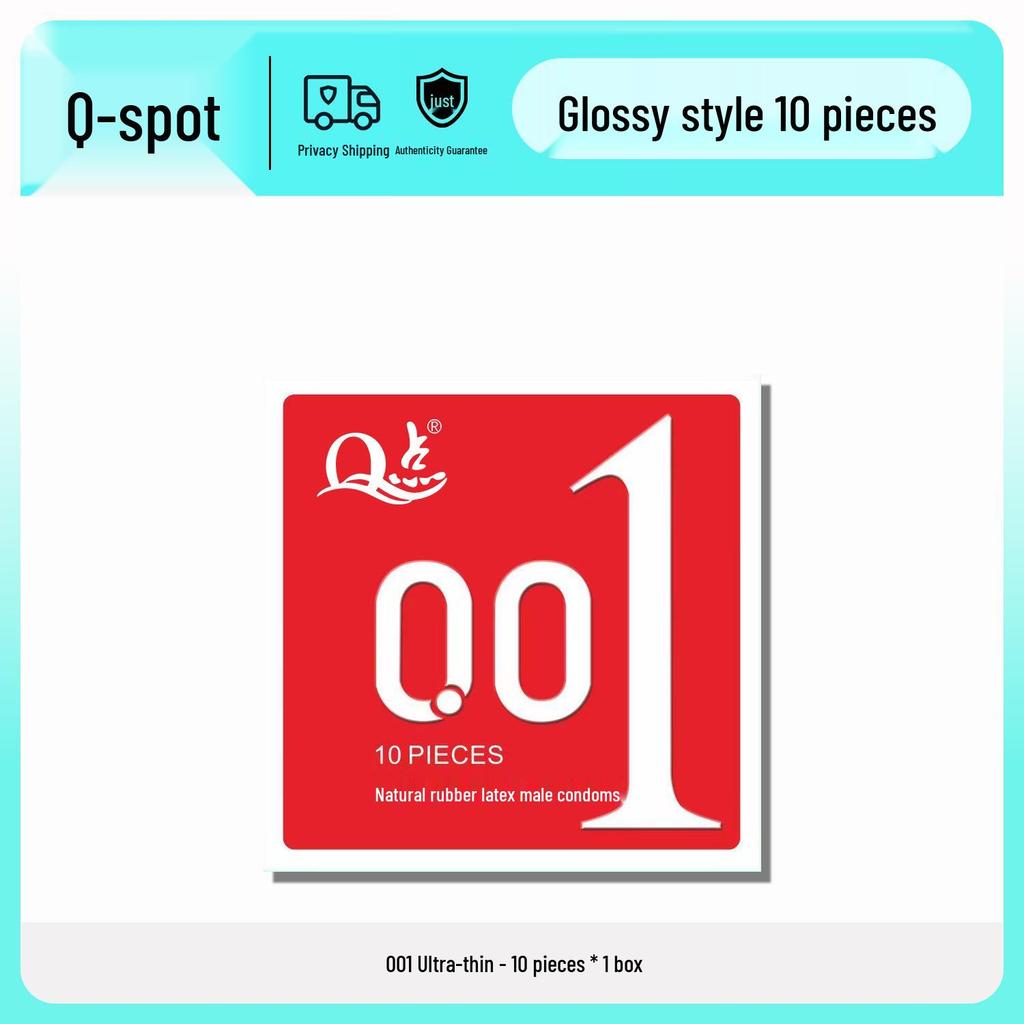 Q Point Ultra-Thin Lubricated Condoms - 10 Count Moisturizing & Safe for Adult Family Planning