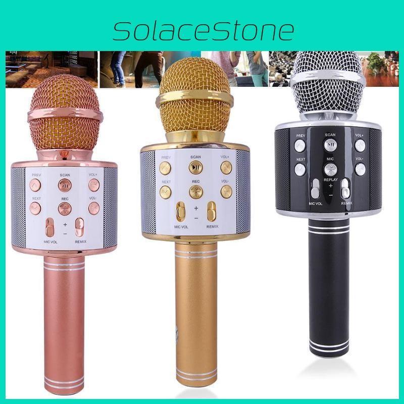 Microphone Wireless Bluetooth Handheld Ktv Mini Portable Speaker Player Usb