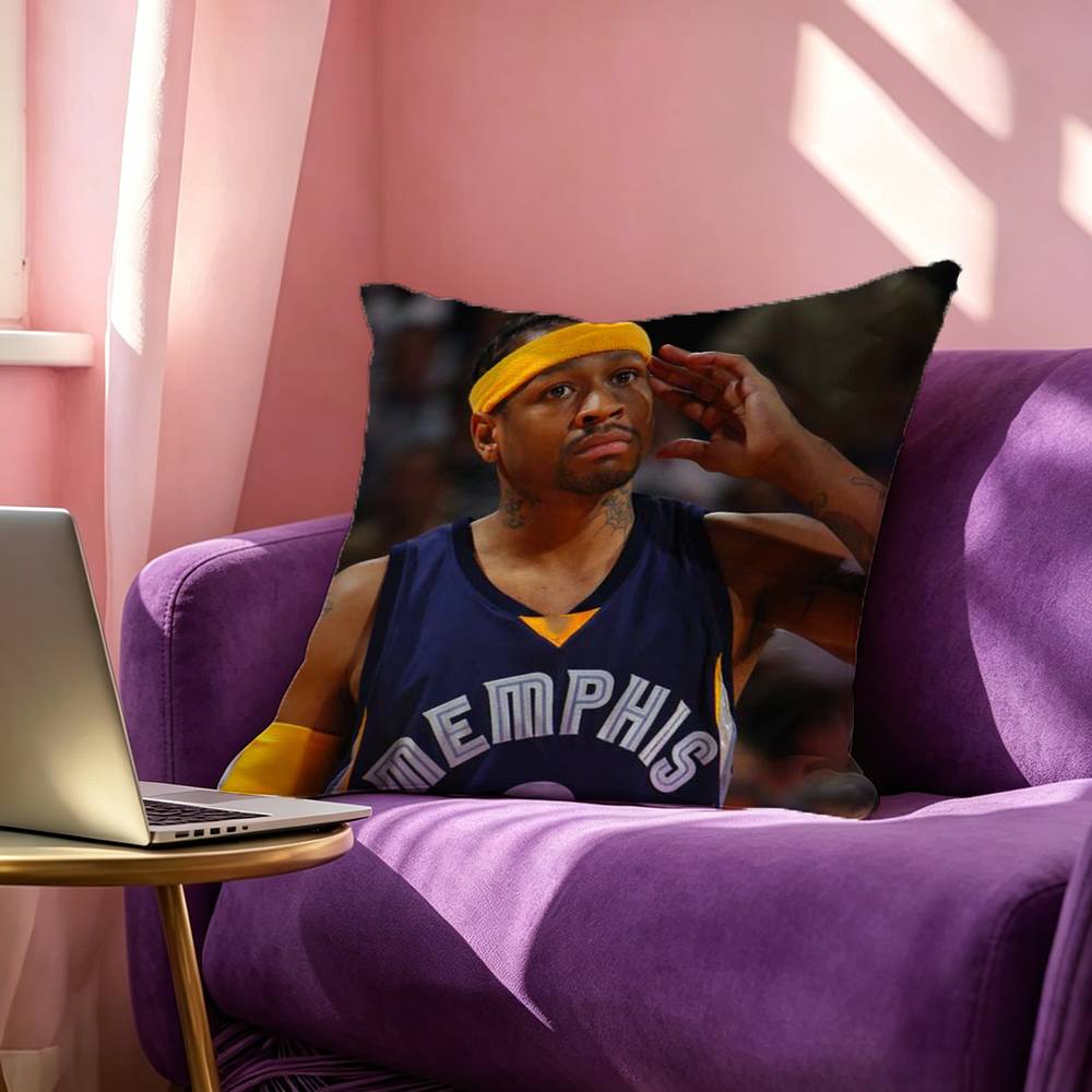 Allen Iverson Square DoubleSided printed Pillow Case Bedroom Bedside Pillow Sofa Cushion Cover