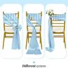 Elegant Design Chair Ribbon Ties Self Tie Chair Cover Decoration  Banquet Event Hotel