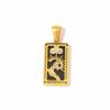 18k Gold Electroplated Stainless Steel Tarot Card Pendant - European & American Style, High-End Waterproof Design for Women