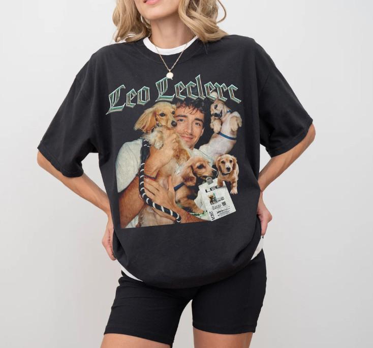 Charles Leclerc Leo Leclerc F1 Dog Cute Vintage Style Leclerc Merch Ferrari F1 XXL