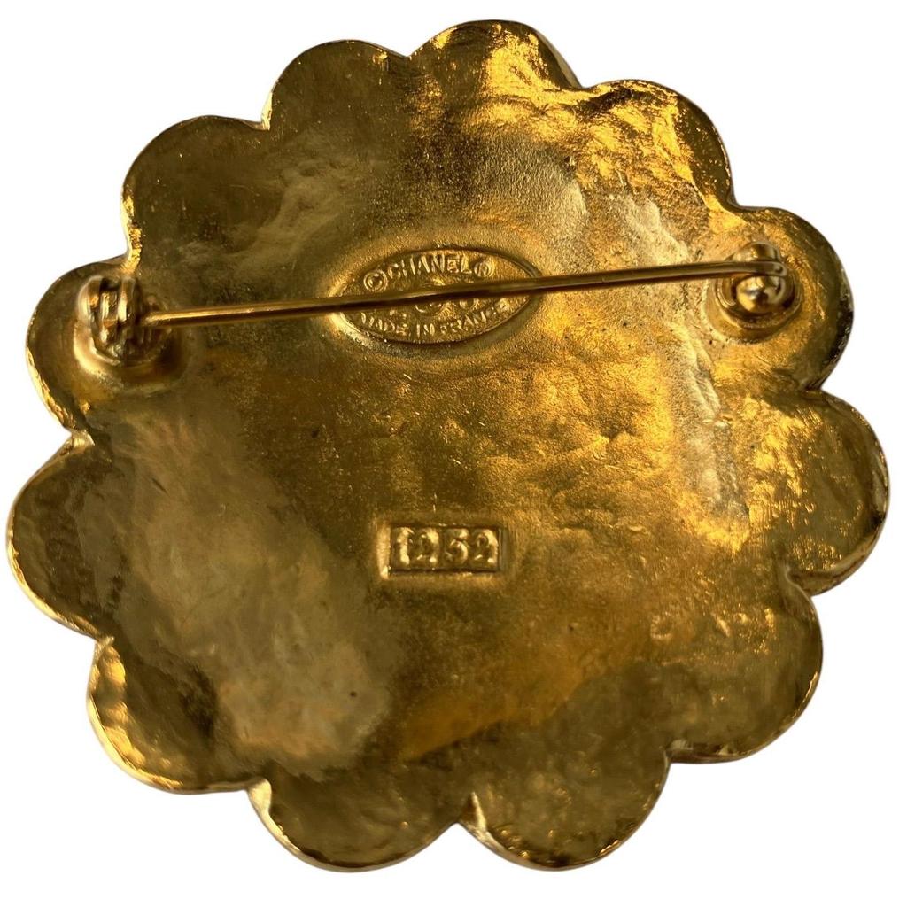 Used CHANEL Vintage Flower Motif Brooch GP