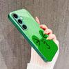 Bestseller Cute little frog Glass PhoneCase for Samsung Galaxy S26 S25 S24 S23 S22 FE Ultra Plus Built-in glass green Exquisite