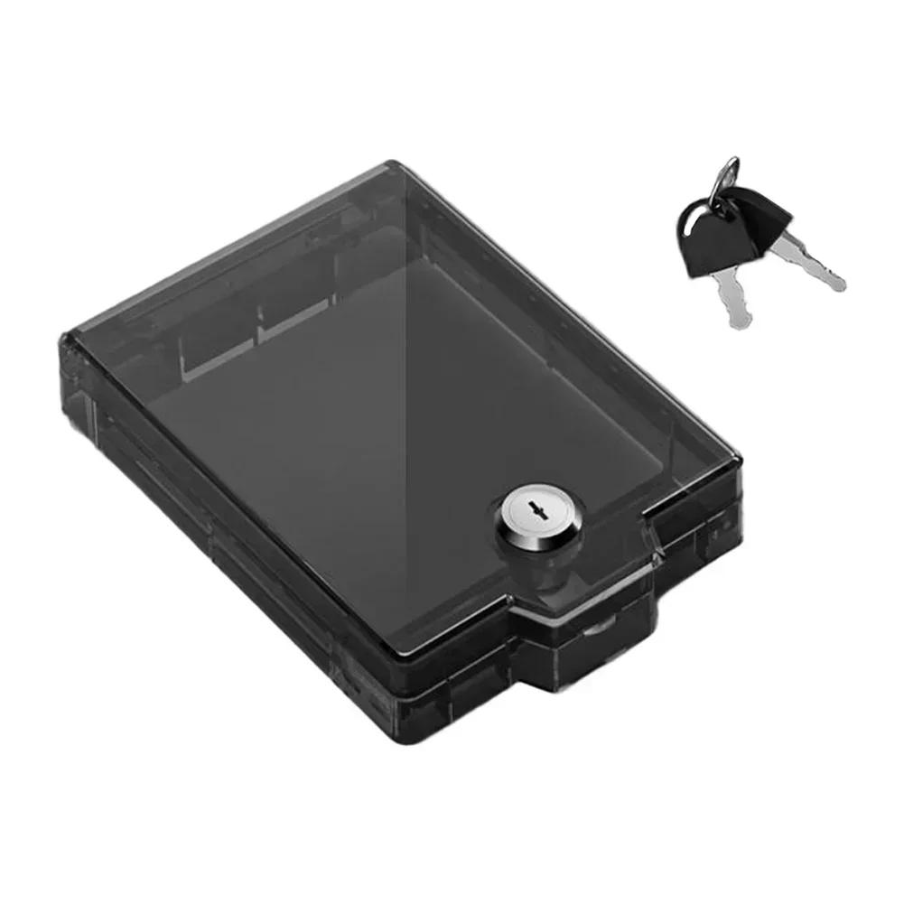 

For Air Conditioner Panel Safety Cover with Lock Child Protective Shockproof Switch Fits Standard Sizes and Models чёрный
