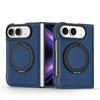 For Magsafe For iPhone Duo Case Luxury Matte Leather Magnetic Rotating Ring Holder Shockproof Protection Back Case Accessories
