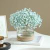 Soft Plastic Baby's Breath Artificial Flowers 22cm Real Touch Gypsophila Mini Bouquet for Wedding Home Decor, 1 Pack