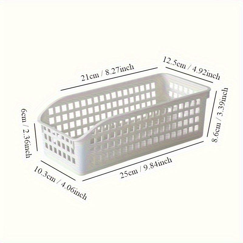 4pcs Stackable Storage Basket Set-Multifunctional Plastic Storage Box,Suitable for Books, Snacks,etc.Ideal Choice for Family