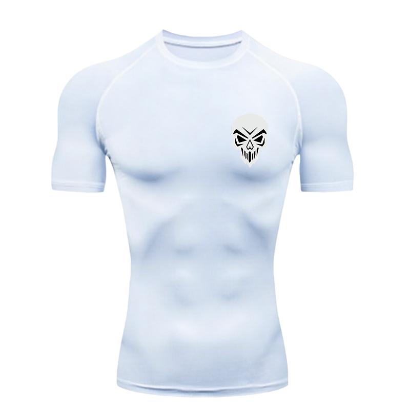 Skeleton Men's Sports T-shirt 2026 Training Fitness Compression Quick Dry Short Sleeve T-Shirt Rashgard Tops Jogging Gym