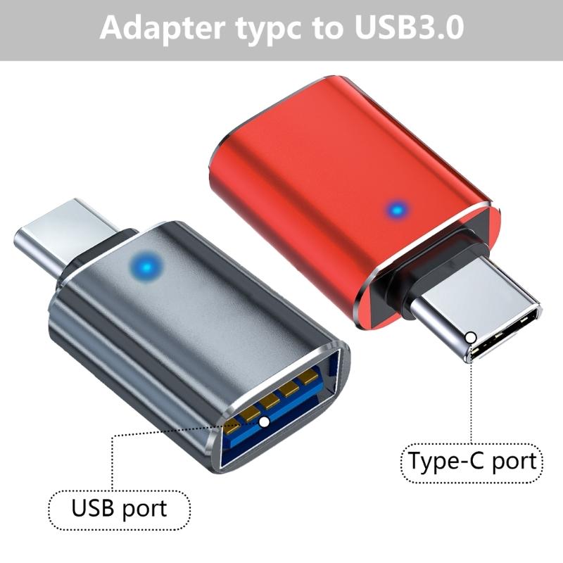 Krótki adapter USB C do USB Adapter USB Ctype żeński do USB3.0 męski Złącza Adapter OTG do telefonu laptopów