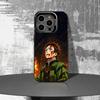 Kimetsu No Yaiba Infinity Castle Phone Case For iPhone 16,15,14,13,12,11,Pro,XS,Max,Plus,Mini,SE4,E Black Matte Shockproof Cover