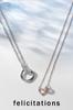 [felicitations] Couple's Gift Stainless Steel Necklace for Men and Women BR-J069 Heart (MSW&LPW)