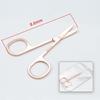 Stainless Steel Multi-Color Curved Tip Eyebrow and Eyelash Trimmer Scissors