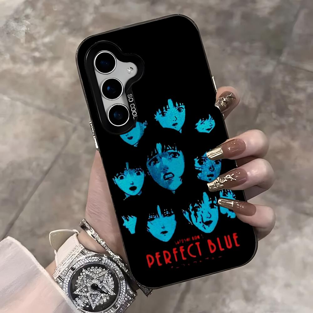 Perfect Blue Phone Case For Samsung S25 Ultra S23 S22 S21 S20 Ultra Plus S24 Fe A54 A55 Color Silver Cover