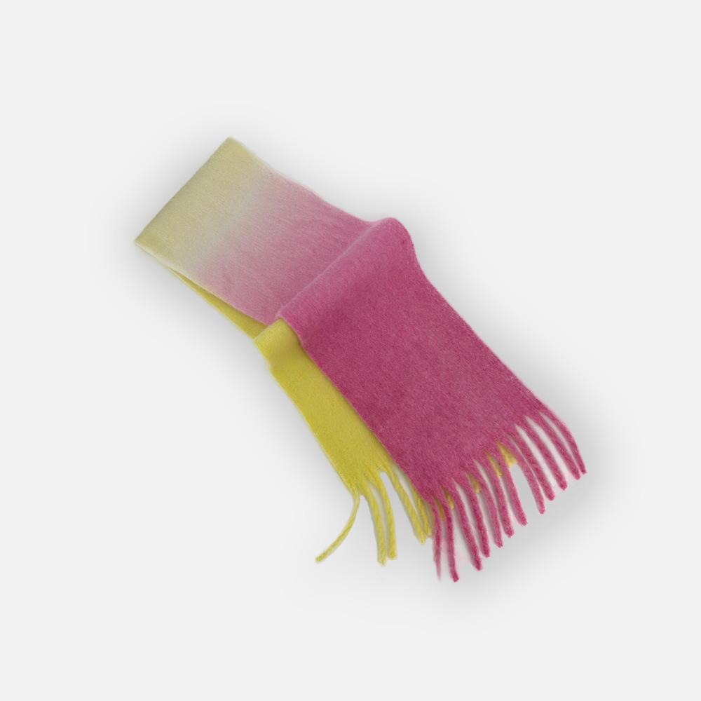 Wool Dopamine Gradient Autumn and Winter Scarf Women's Soft and Waxy Warm Scarf Shawl