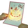 3D Birthday Cake Pop-up Greeting Card with Blessings for Company Employees