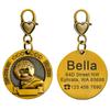 Medaglietta ID Personalizzata per Cani Targhette Personalizzate per Cani Placca Nome Anti-smarrimento Incisione Gratuita Ciondolo per Animali Domestici per Collari Collane Placcato Rame