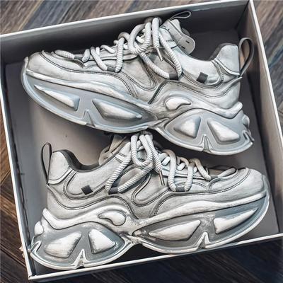 New Exquisite Men's Sneakers Youth Fashion Versatile Casual Shoes Thick Soled Height Increasing Breathable Running Shoes
