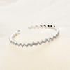Bracelet Women's Personality Trend Opening Adjustable Diamond Water Wave Pattern Versatile Cool Style Bracelet