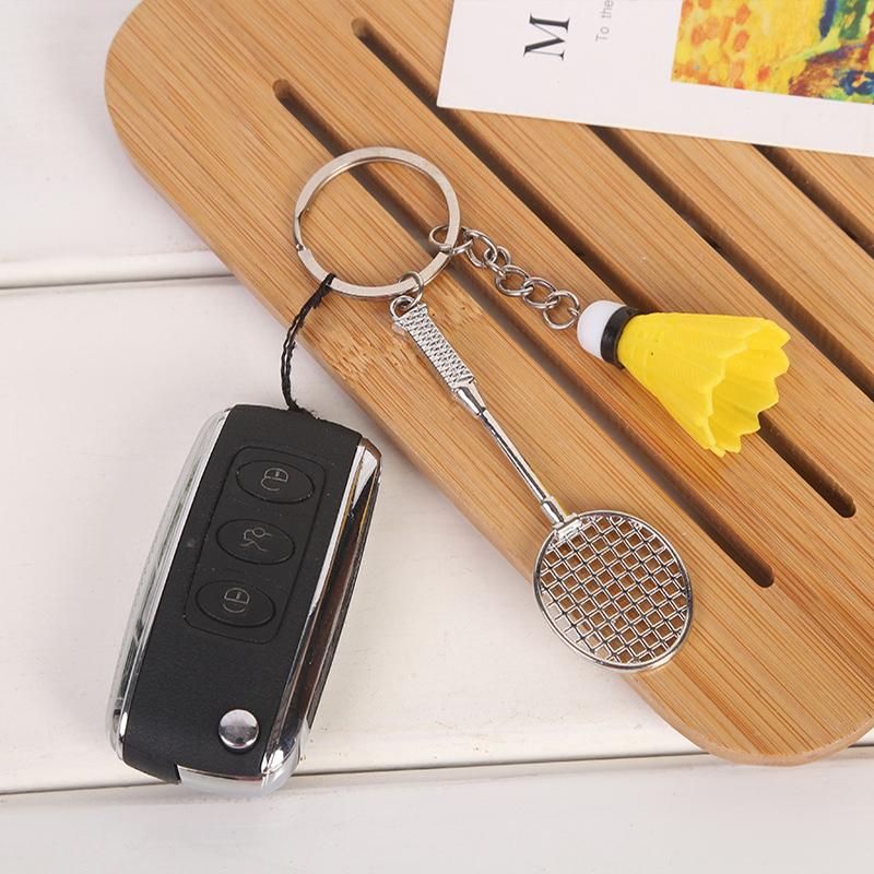 Mini Cute Badminton Key Rings Bag Pendant Key Buckle Ornaments Car Accessories