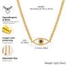 Evil Eyes Pendant Necklace for Women Shiny Zircon Lucky Blue Eye Charm Necklace Boho Luxury Jewelry Gift