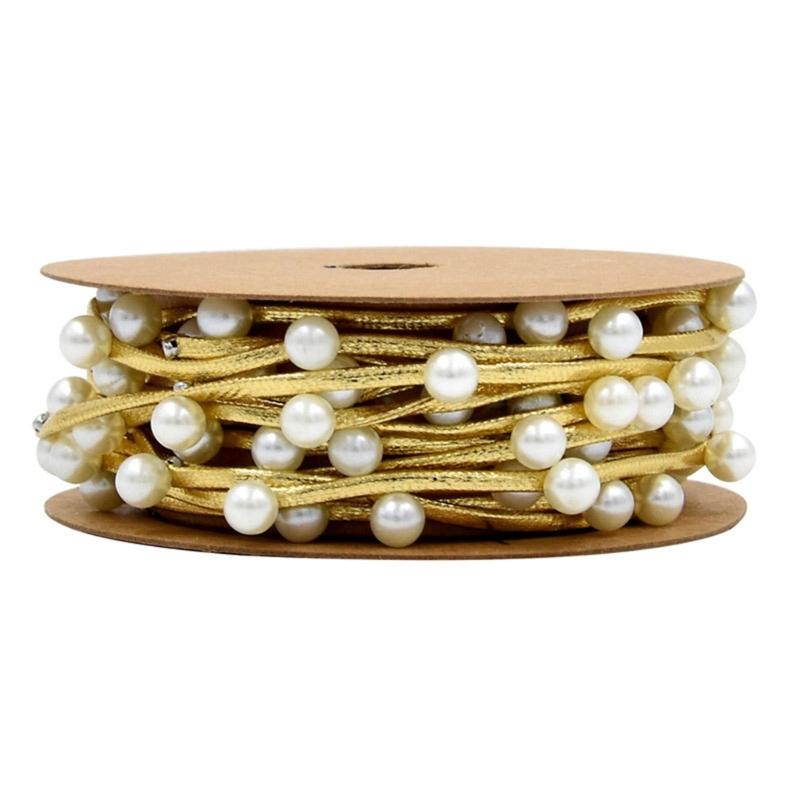 Модная лента с бусинами Рождественская лента с бусинами для свадебных украшений