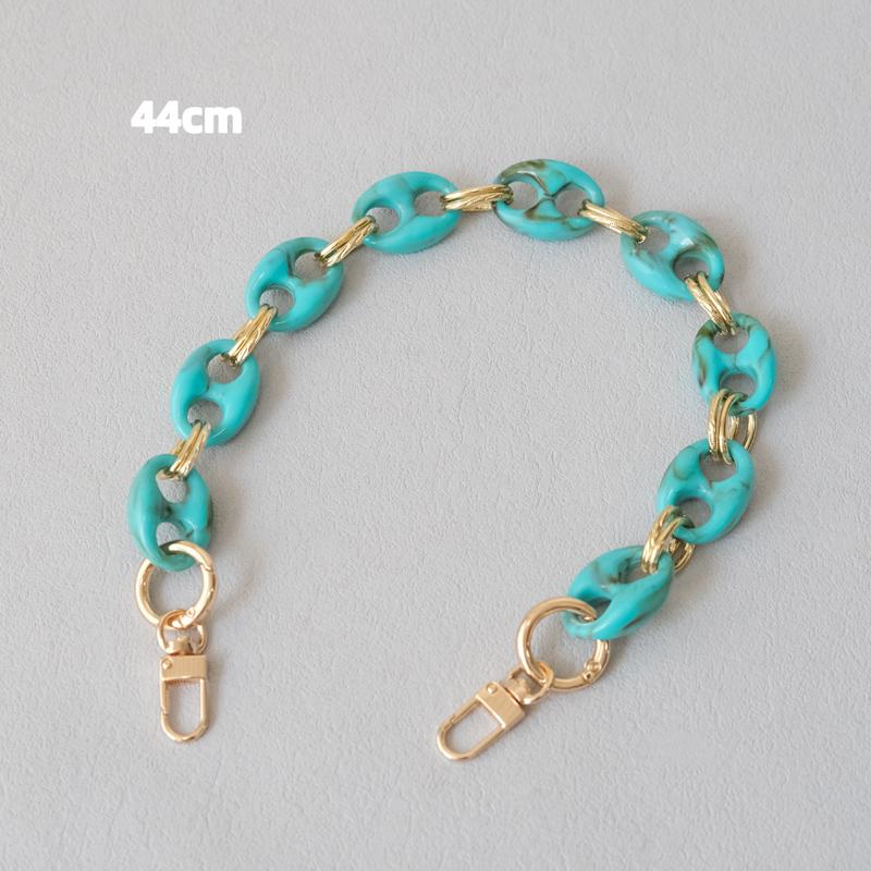 New Fashion Woman Bag Accessory Parts Leopard Candy Red Blue Acrylic Resin Metal Chain Strap Women Shoulder Crossbody Long Chain