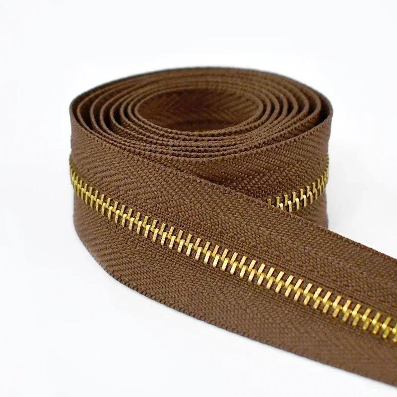 1-10Yardas Meetee Cremallera Metálica #3 Decoración Chaqueta Cremalleras Cinta Reemplazo Cremallera de Bobina Por Metros Cierre de Costura Kit de Reparación Cremalleras Accesorios