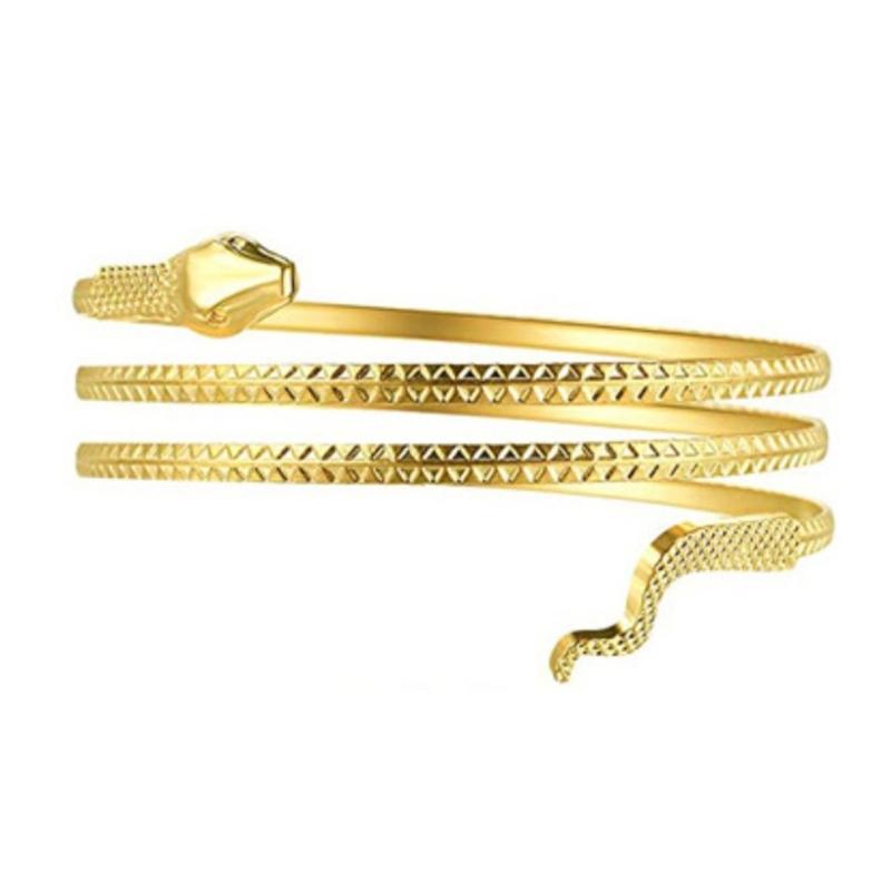 

Манжеты-цепочки на верхнюю часть руки для женщин, подростков, браслеты-нарукавники для девушек, женщин, гибкие пляжные украшения, сверкающая змея 1 золотой