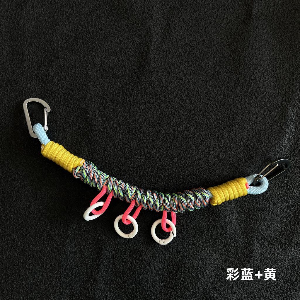 Outdoor Tactical DIY Modification Hand-woven Paracord Backpack Hanging Rope Multifunction Bag Strap Lanyard Accessories